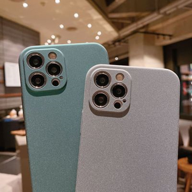 適用iPhone15pro岩砂絨毛漆手機殼蘋果14純色硬殼保護套外貿XSMAX