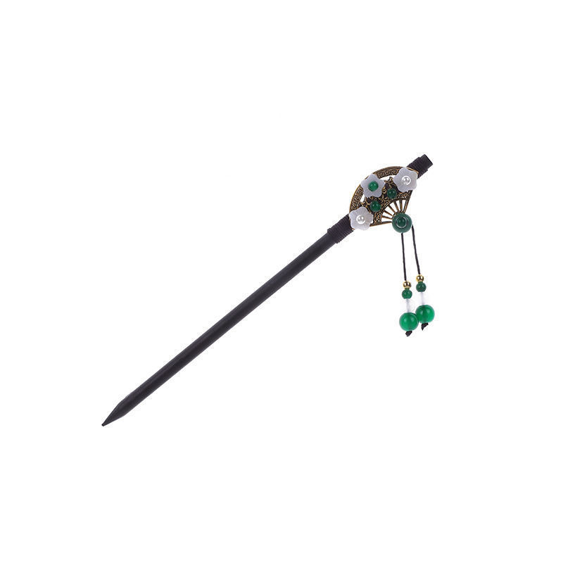 Imitation Ebony Wood Hairpin Tassel Step Shake Hairpin Children's Antique Headdress Disc Hair Han Clothing Accessories Ancient Clothing Hair Hairpin Hair Accessories