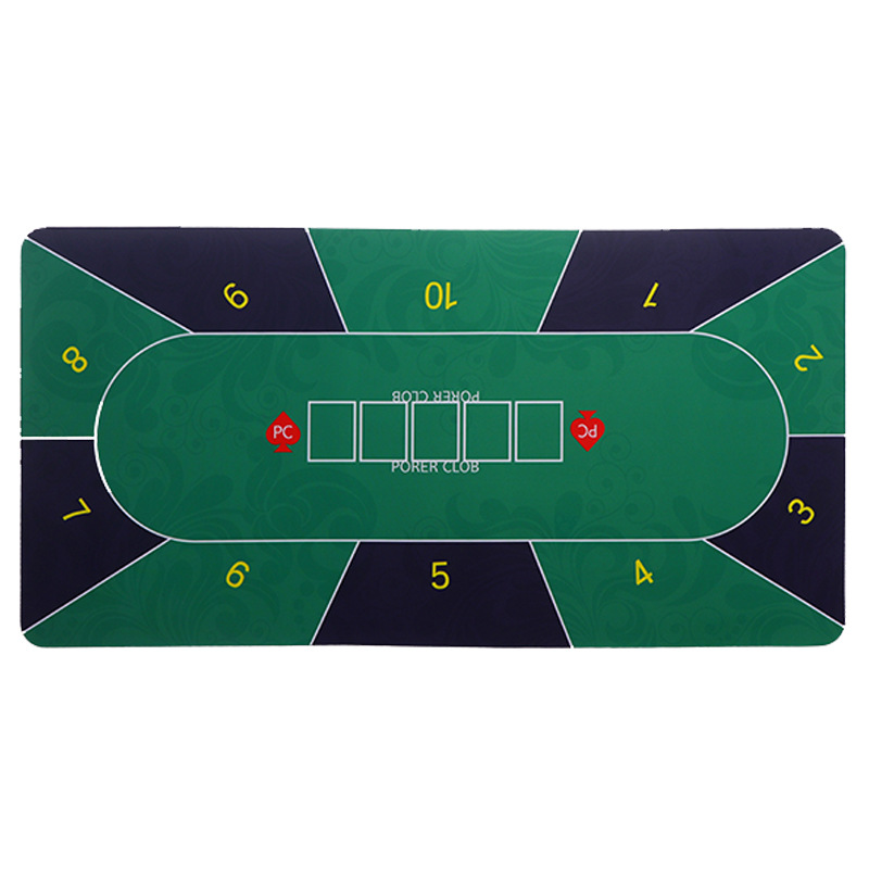 Texas poker square large size rubber non-slip table mat entertainment card mat thickened tablecloth mat game table mat gift