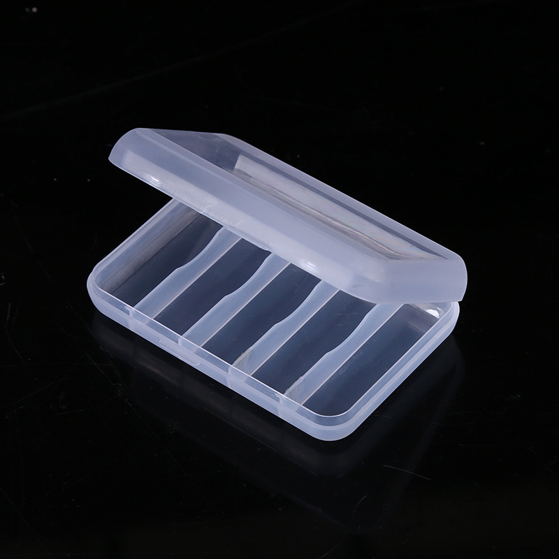 In stock earphone compartment packing box pp plastic storage box battery box transparent plastic earplugs transparent storage box