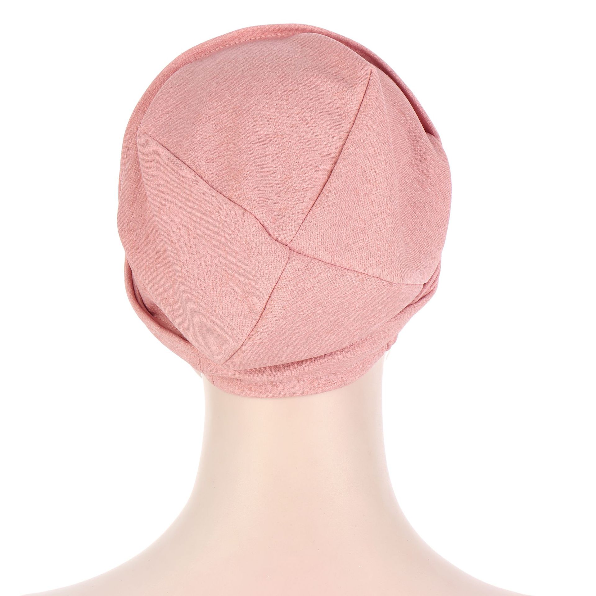 AliExpress New Hexagon Discount Stack Cap Solid Color Muslim Baotou Cap Slub Pleated Turtleneck Cap