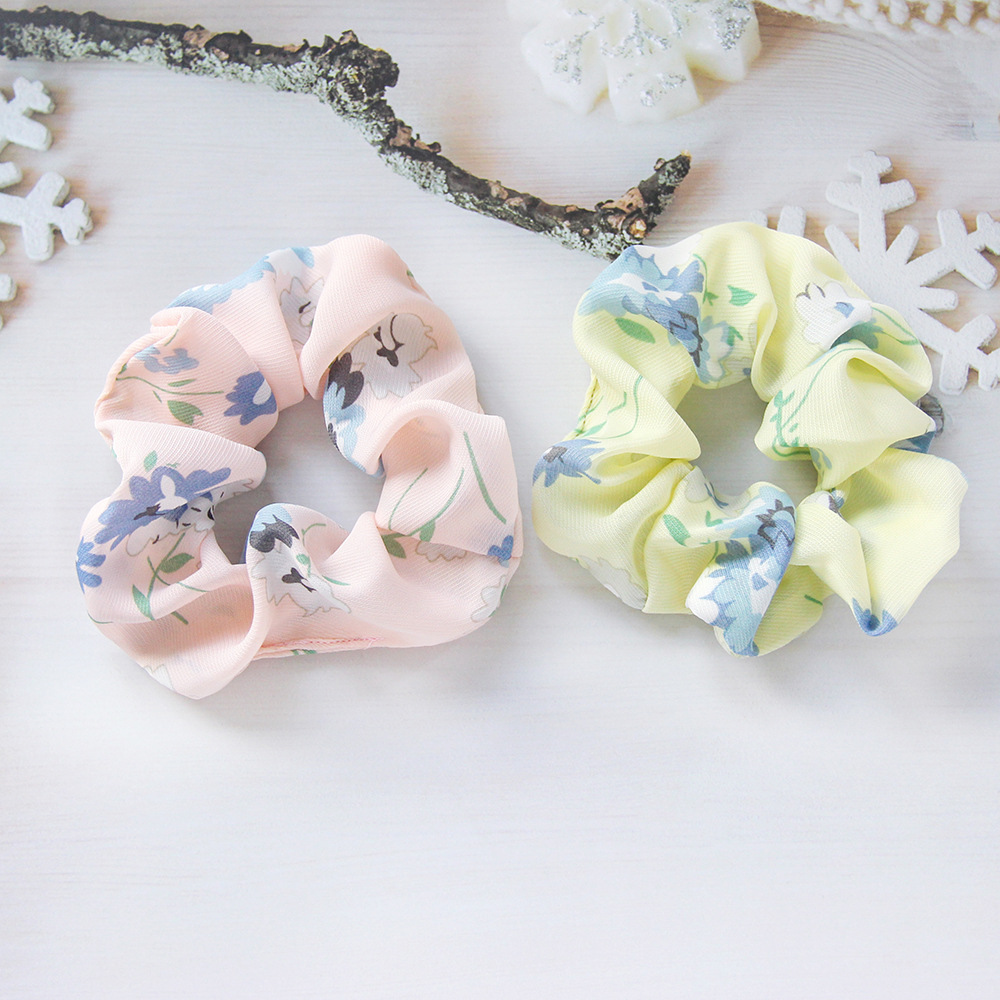 Cross-border e-commerce source Korean elegant female printed large intestine hair ring high elasticity adult children universal hair ring