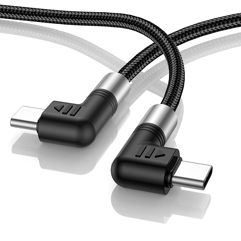 Double elbow Type-c fast charging line PD100W data line for notebook phablet super fast charging 5A line