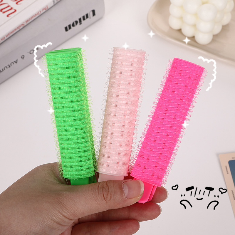 New bangs clip fluffy clip dopamine color Korean lazy hair clip head hair root styling curling tube spot
