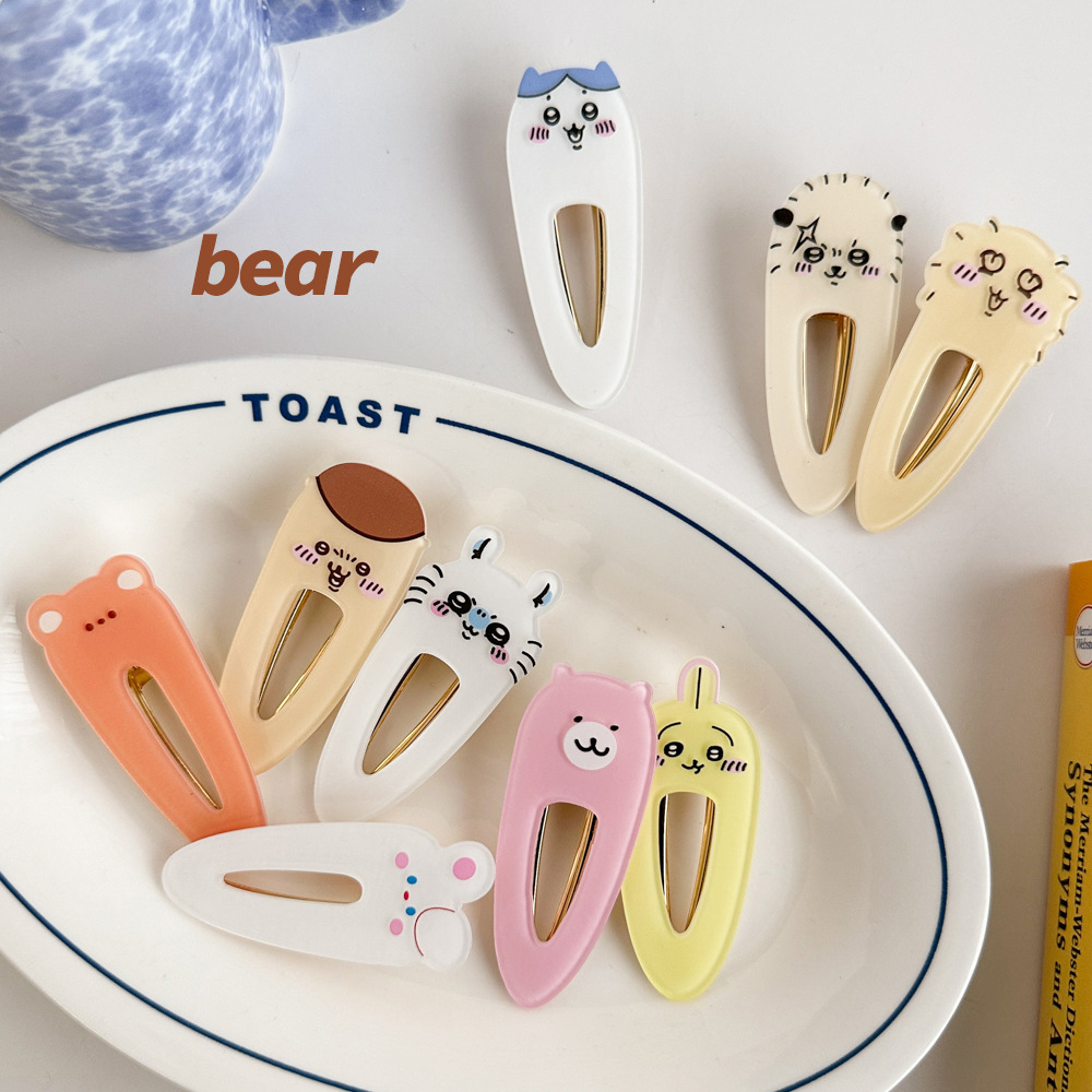 Cartoon small animal duckbill hairpin female forehead bangs side broken hair clip cute student headdress hair accessories_voghion.com