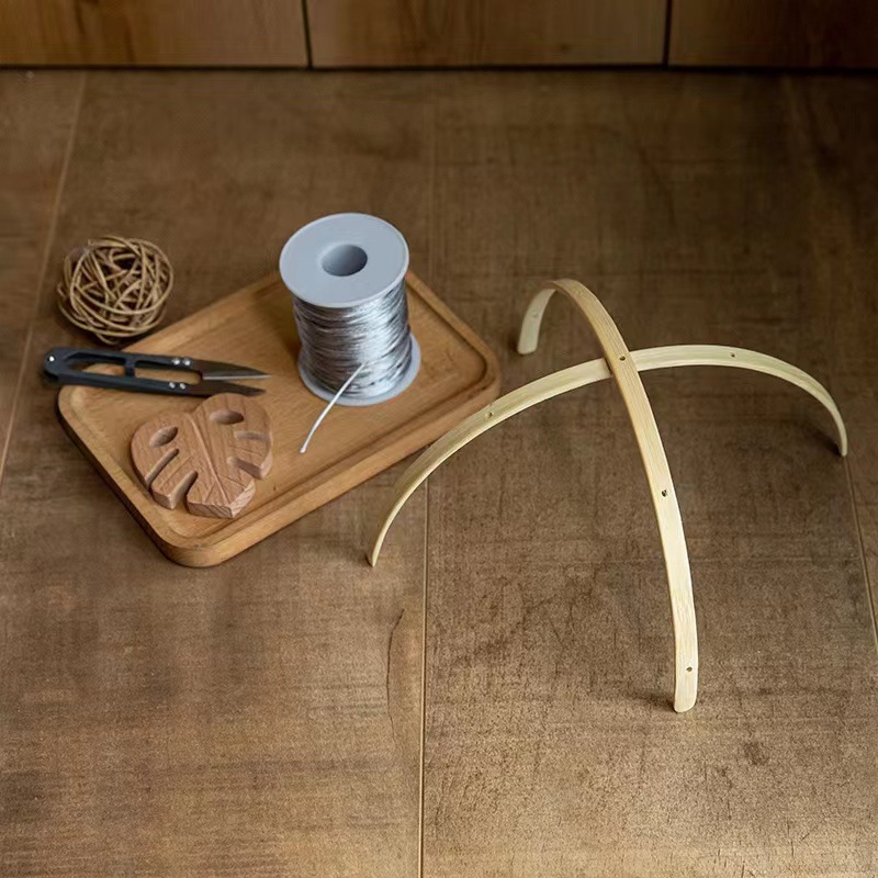 Semicircle Bamboo Bamboo ring bamboo ring wind chimes baby play ornaments handmade materials