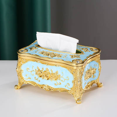 Light luxury tissue box household living room coffee table tissue box high-end creative Net red toilet toilet hand towel holder