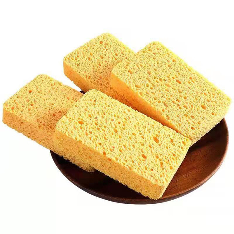 Wood pulp cotton dishwashing sponge not easy to stick oil Magic Kitchen cleaning wood pulp sponge magic wipe wood pulp dishwashing Cotton