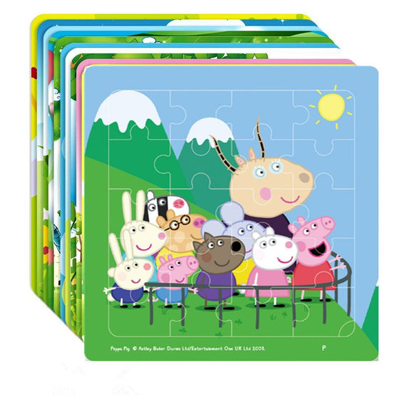 Children's puzzle paper piggy boys and girls Baby 2-3 years old 6 early education educational development Enlightenment assembled toy page