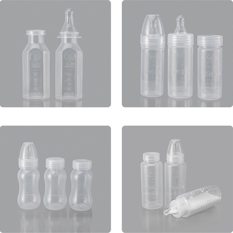 Disposable feeding bottle infant small feeding bottle 120ml portable with scale multi-specification newborn PP feeding bottle wholesale