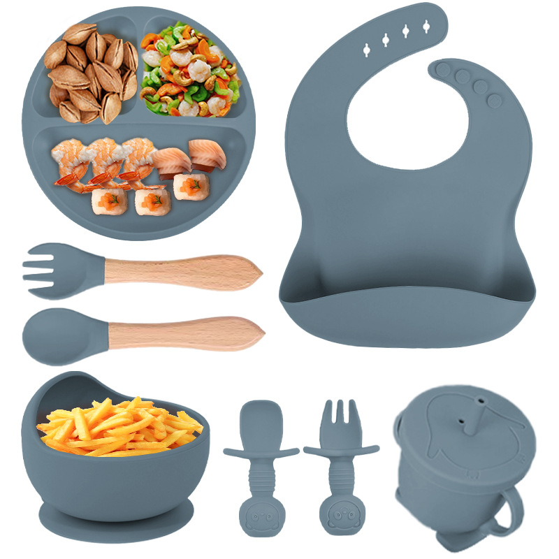 Sea blue eight-piece set