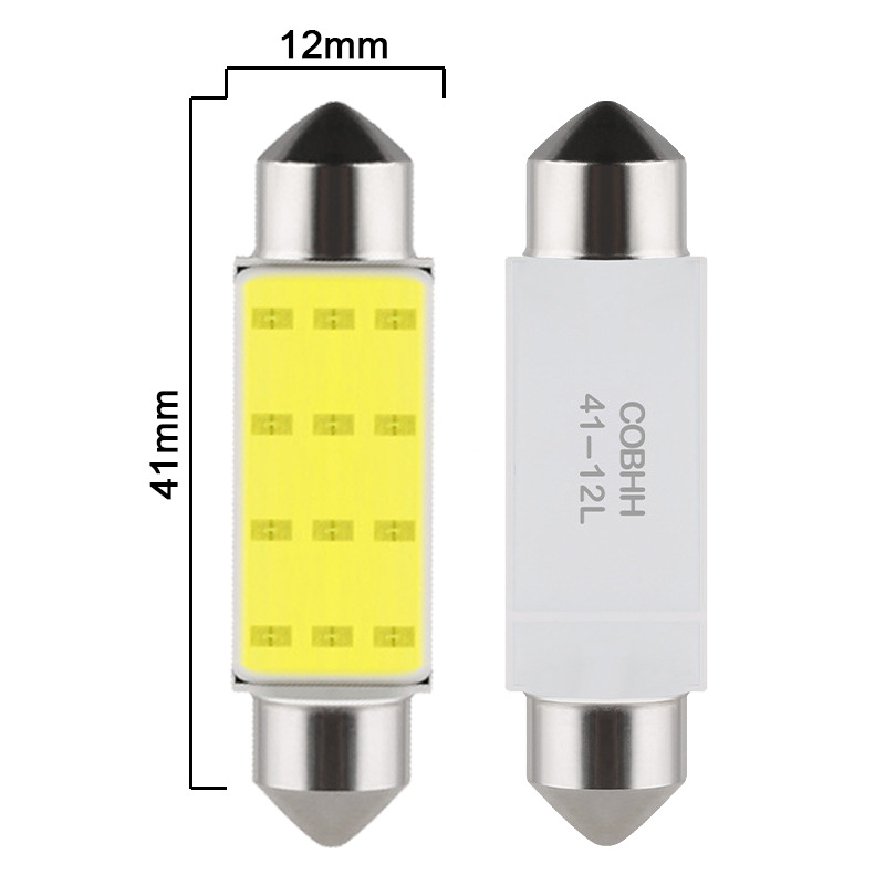 Car led roof light reading light double-pointed COB highlight license plate light trunk light compartment light