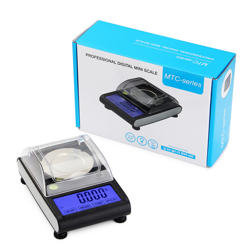 Factory Direct supply 50g/0.001g jewelry scale high precision carat gold medicine scale portable mini table scale