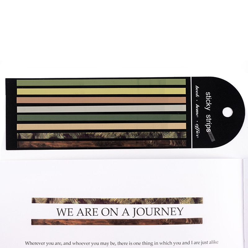 PET Extremely Thin Strip Solid Color Index Notes Post-it Notes Macaron Series Students Draw Key Points N-Times Sticking Fluorescent Notes