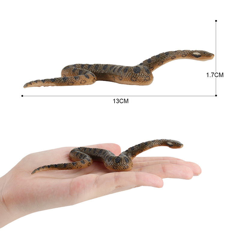 跨境热销仿真蟒蛇野生动物模型实心绿森蚺摆件蟒蛇整蛊手办玩具