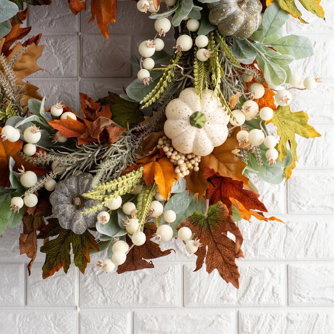 Estación independiente transfronteriza, Halloween, Acción de Gracias, Navidad, guirnalda de pared, hoja de escarcha, calabaza, color otoñal, guirnalda colgante, decoración de puerta_voghion.com