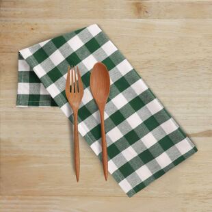 Cross Border 6 Piece Set Christmas Buffalo Plaid Kitchen Towel Haig Dish Wash Towel Set Bar Cleaning Fabric Home