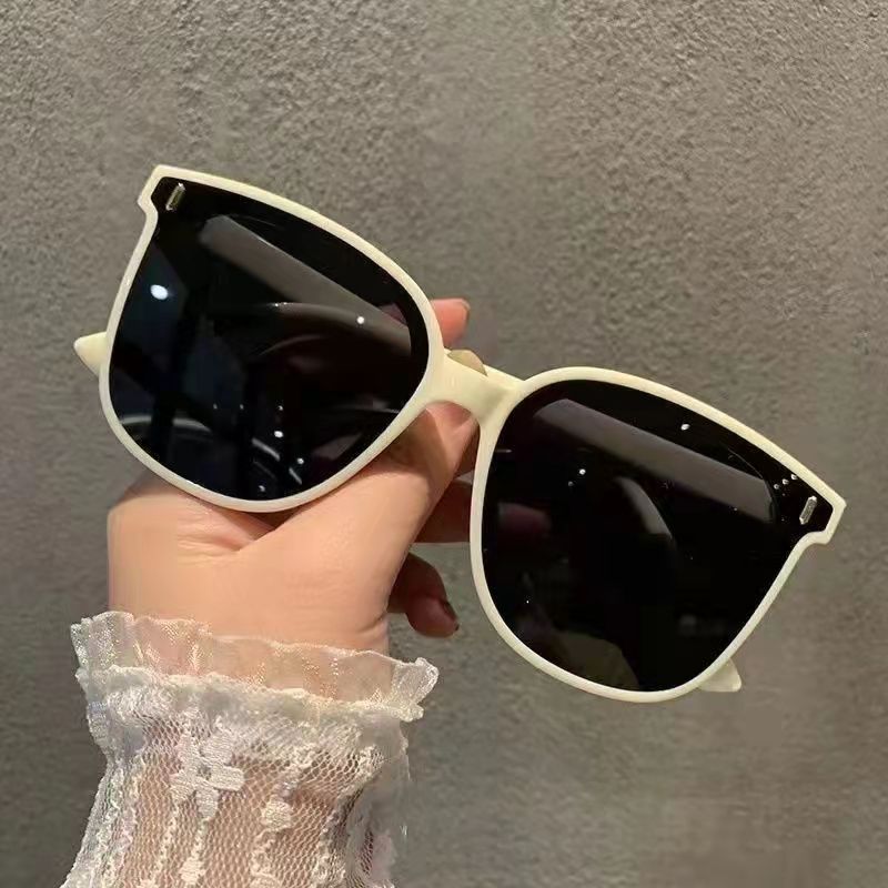 gm Sunglasses Women's Large-Frame Sunglasses Men's Driving Trendy ins Anti-UV Internet Celebrity Same Style Glasses All-Match Cover