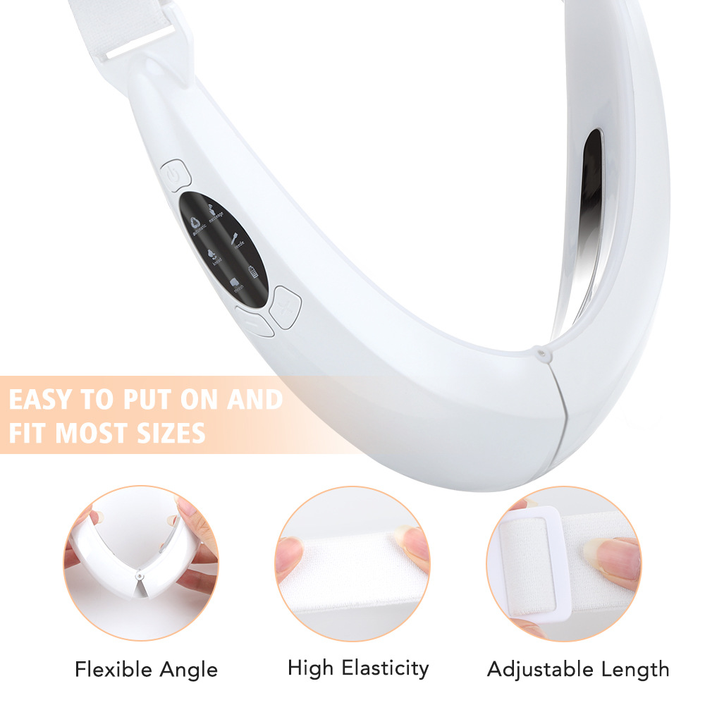 Cross-border micro-current color light thin face meter EMS lifting and tightening mask V face massager intelligent skin rejuvenation thin face meter
