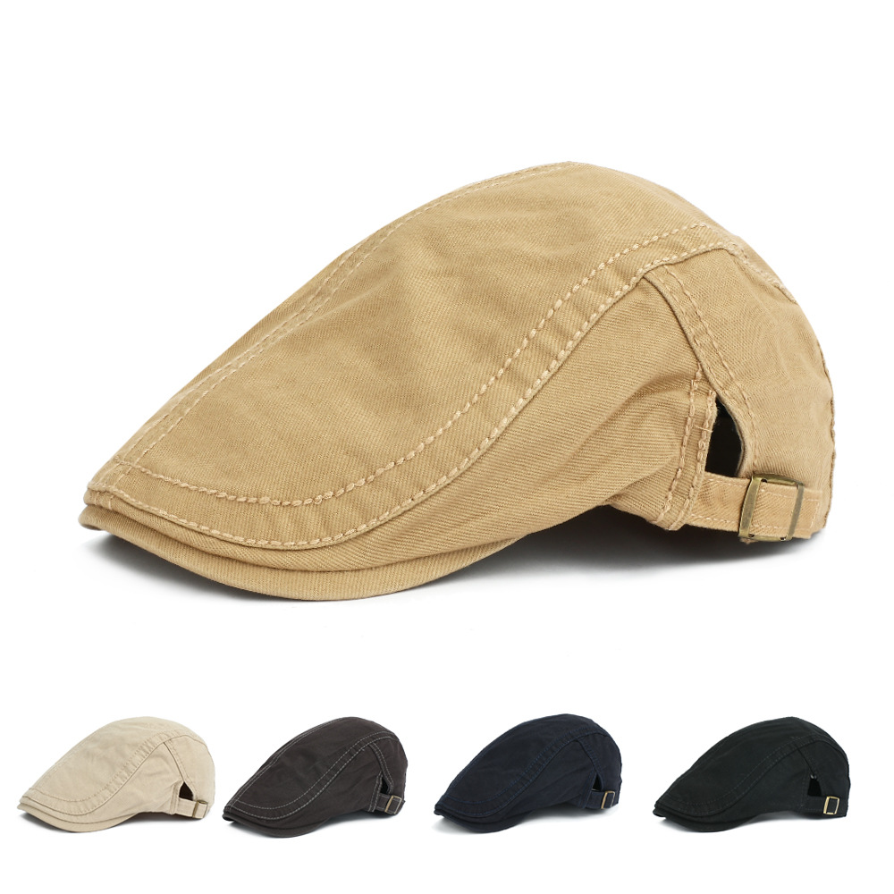 Hat Men's Summer Beret Casual British Thin Korean Style Fashionable Brand Forward Hat Big Head Wai Women's Cap