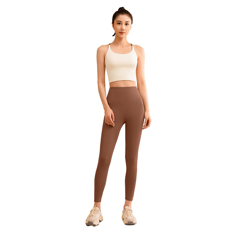 Summer Color-matching Yoga Clothing suit Shock-proof Gather-up Cross-back Underwear Summer Quick-drying Naked Sports Vest for Women