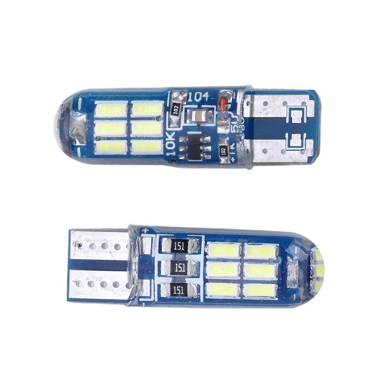 Автомобильная Светодиодная лампа ширины номерного знака Лампа T10 W5W 15smd 4014 подсветка габаритная лампа Заводская розетка