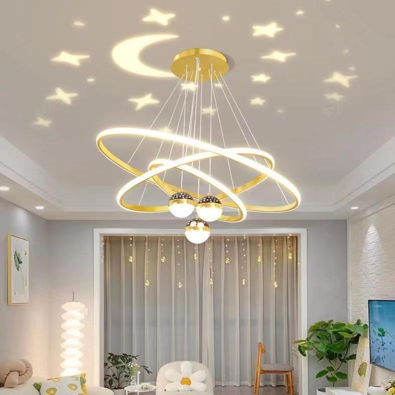 Modern minimalist living room pendant light, popular light, light luxury Nordic pendant, creative bedroom starry sky restaurant pendant light