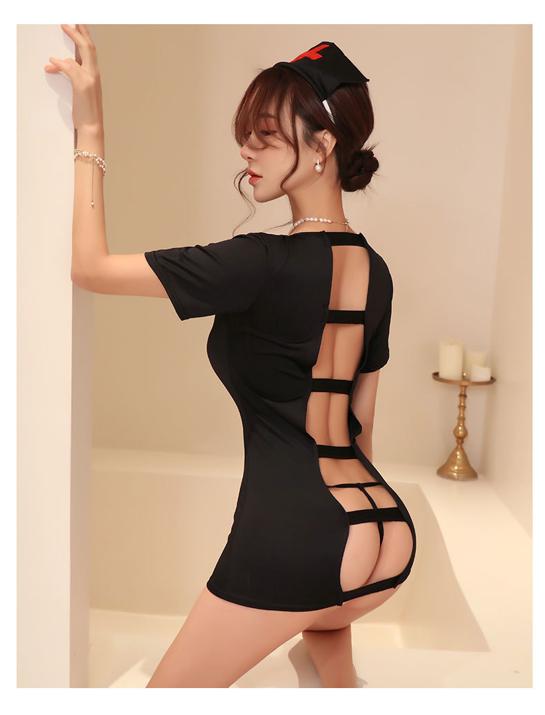 Lange Nacht Sexy Unterwäsche Weibliche Rollenspiele Sexy Rock Weibliche Krankenschwester Uniform Versuchung Anzug Außenhandel 1406_voghion.com