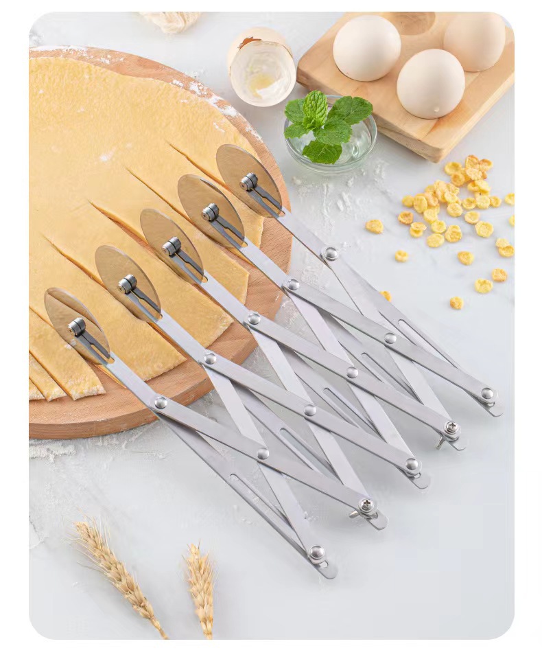 Factory Direct supply retractable five-wheel Pancake knife multi-purpose three-wheel PIZZA knife single head Three-Five-seven-wheel PIZZA knife
