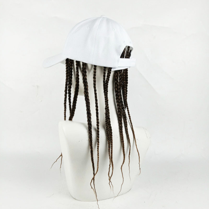 Dirty Braid Wig Hat Integrated Women's Fashionable Summer Hip-Hop Braid Wig Men's Headwear Finished Direct Pony Tail