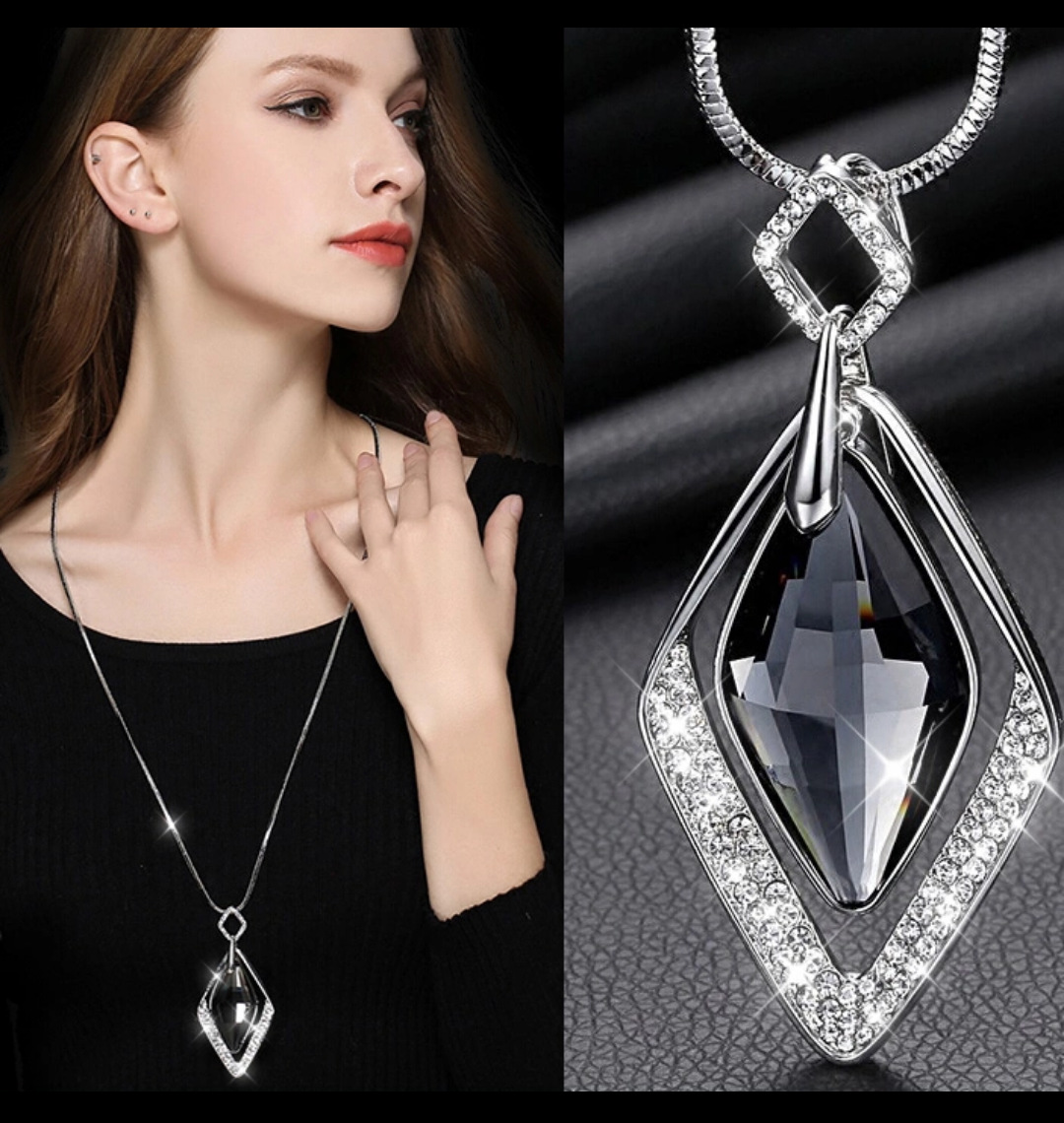 Cross-border European and American-style sweater chain women's high-end luxury long necklace simple personality versatile autumn and winter tassel decorations