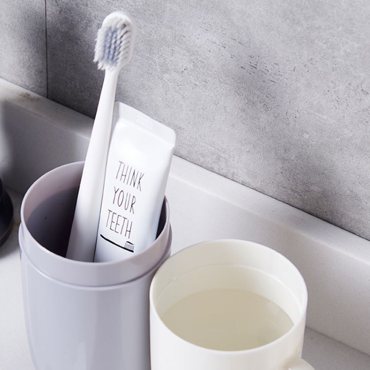 Travel Mouthwash Cup Brush Cup Household Convenient Dustproof Toothbrush Storage Box Simple Set Toothbrush Cup