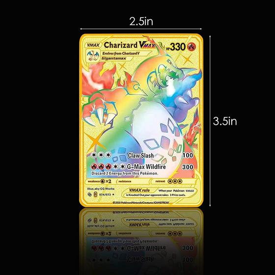 Hot-selling Pokemon Metal Card Pokemon Pet Elf Pokemon English Spanish Game Board Game Card