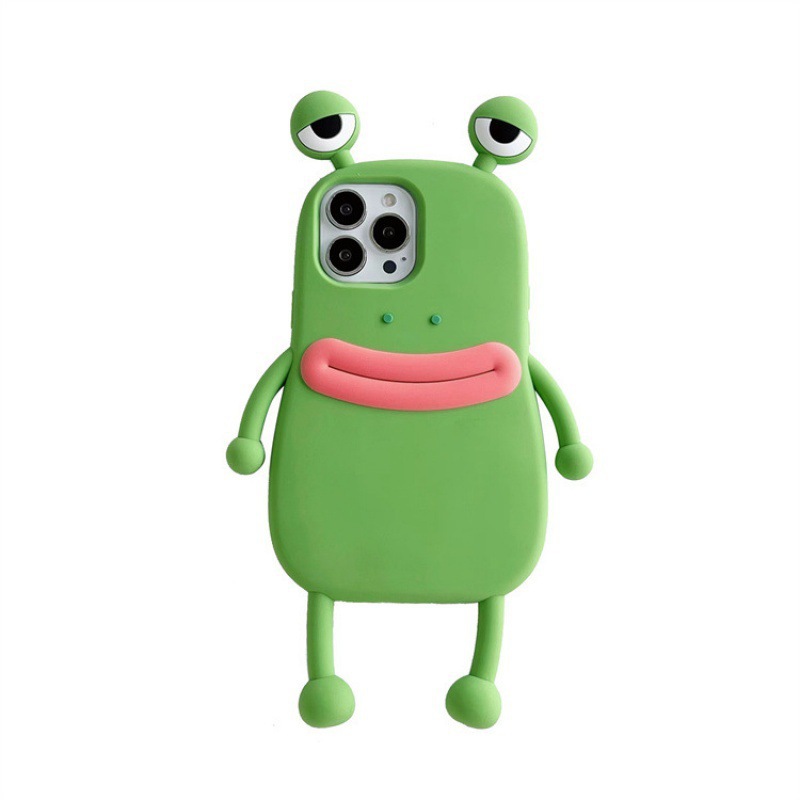 Sausage mouth frog for Apple 13proMax mobile phone shell silicone iPhone14 cartoon 12 funny 3D shell 11