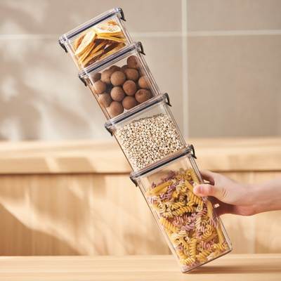 Kitchen grains snack sealed transparent storage jar snack dry goods storage jar sealed moisture-proof storage food