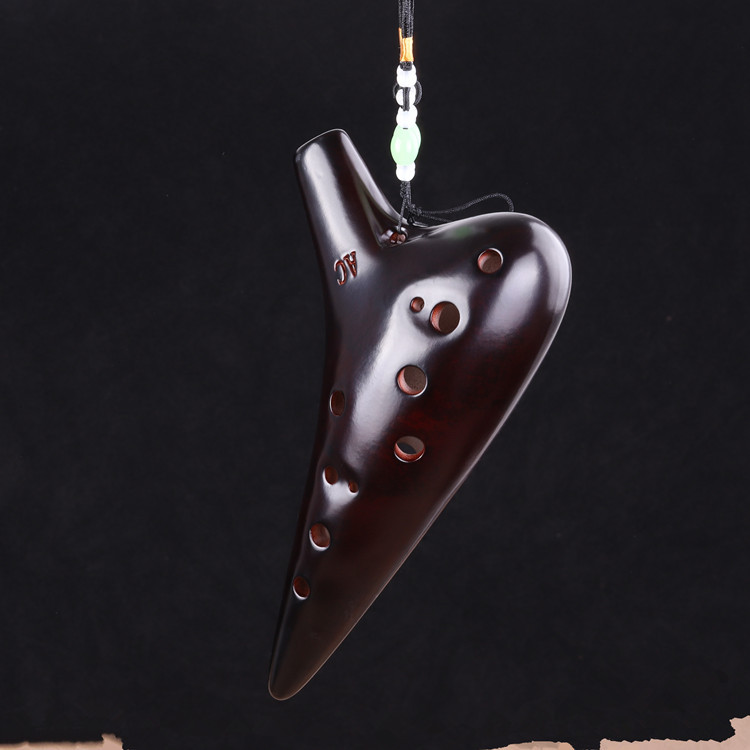 Factory wholesale Ocarina 12-hole Alto C tune AC beginner teaching national musical instrument ceramic production tone accurate