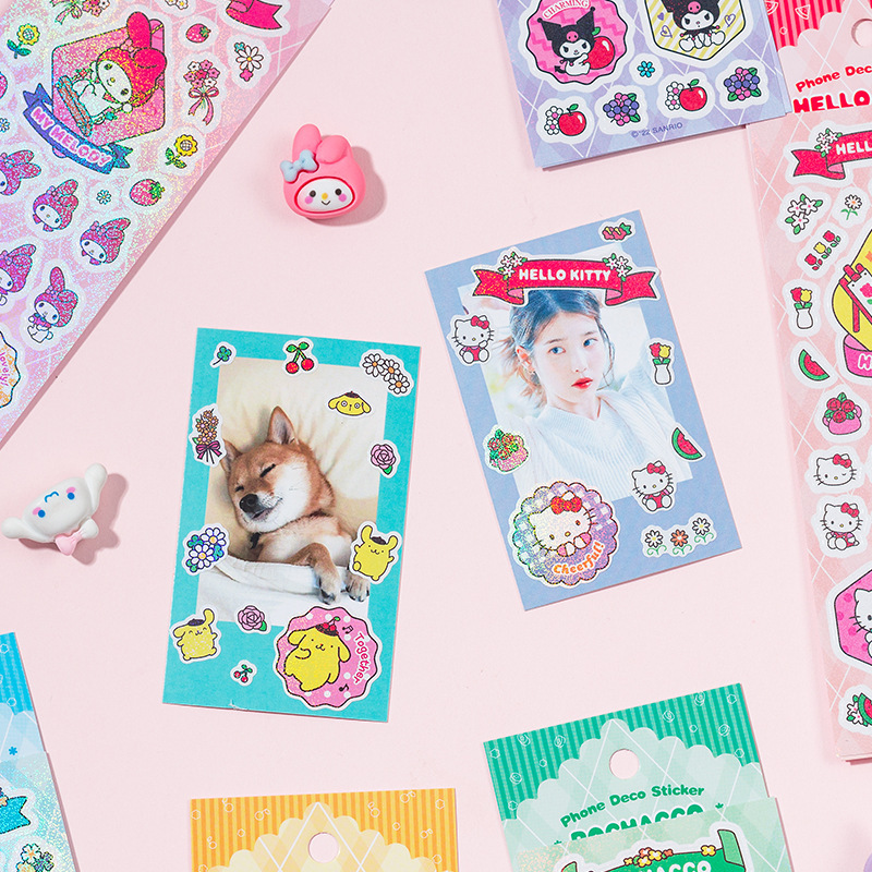 SL-37 sanliou 18 laser cartoon waterproof goo card stickers diy cute animal Journal decoration material text