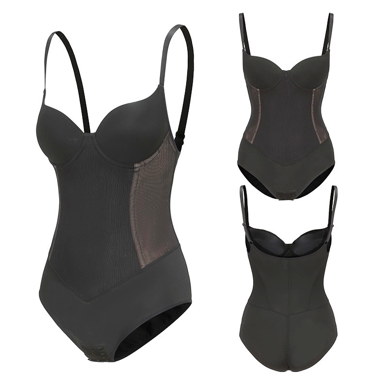 Cross-border Enhanced Body Shaping Clothes with Steel Rim Bra Jumpsuit 7 Steel Bones Strong Abdomen Tucking Waist Hip Lifting