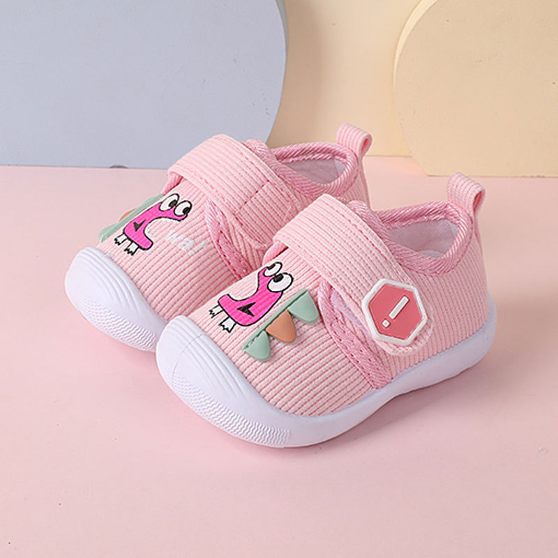 A generation of spring and autumn baby toddler shoes soft bottom 0-1-2 years old baby canvas shoes cartoon shoes shoes shoes