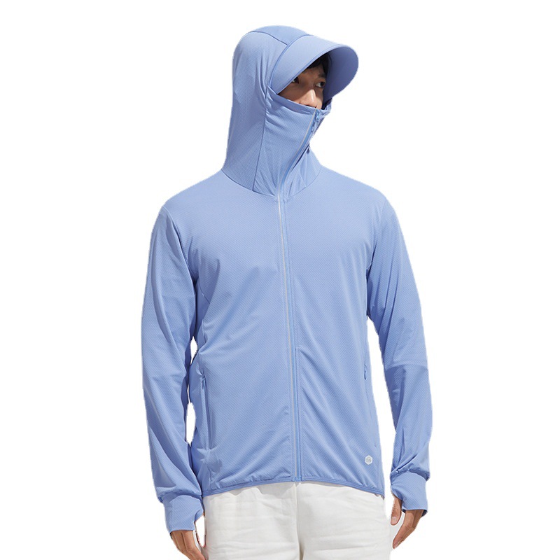 Outdoor Sun Protection Clothing Men's Summer New Anti-UV Skin Clothing Breathable Ice Silk Coat Large Size Sun Protection Clothing for Women