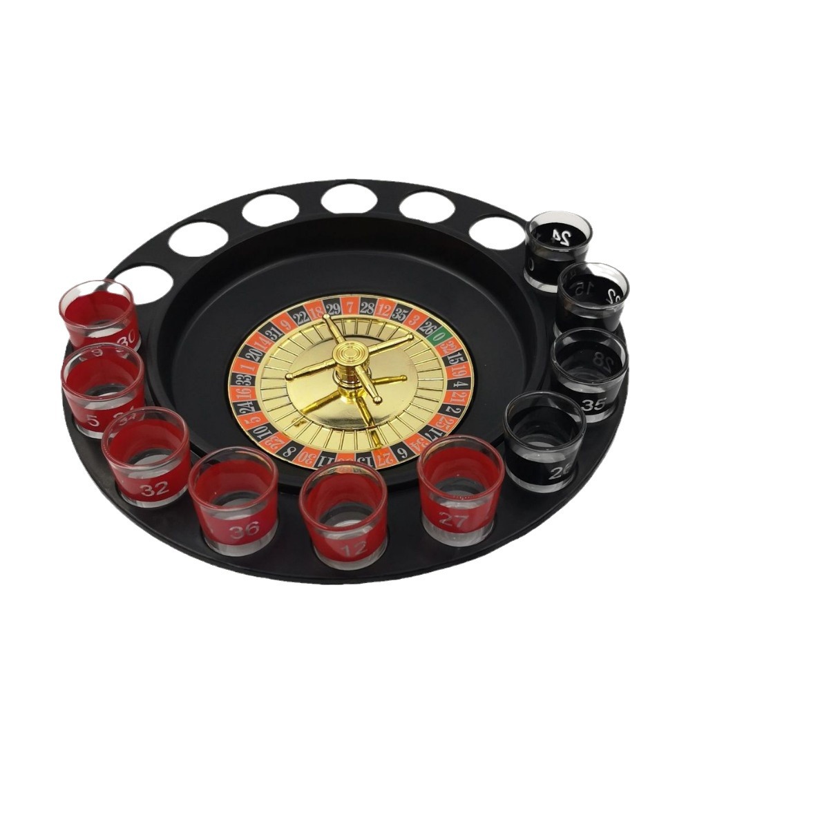 Bar KTV party drinking cup roulette game turntable wine order cheer Russian roulette wine set