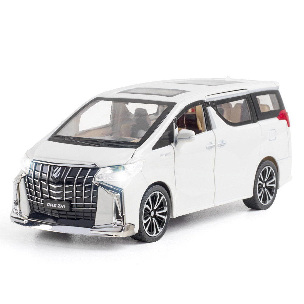 （泡沫盒裝）仿真1比24埃爾法合金商務保姆車模型代發批發收藏