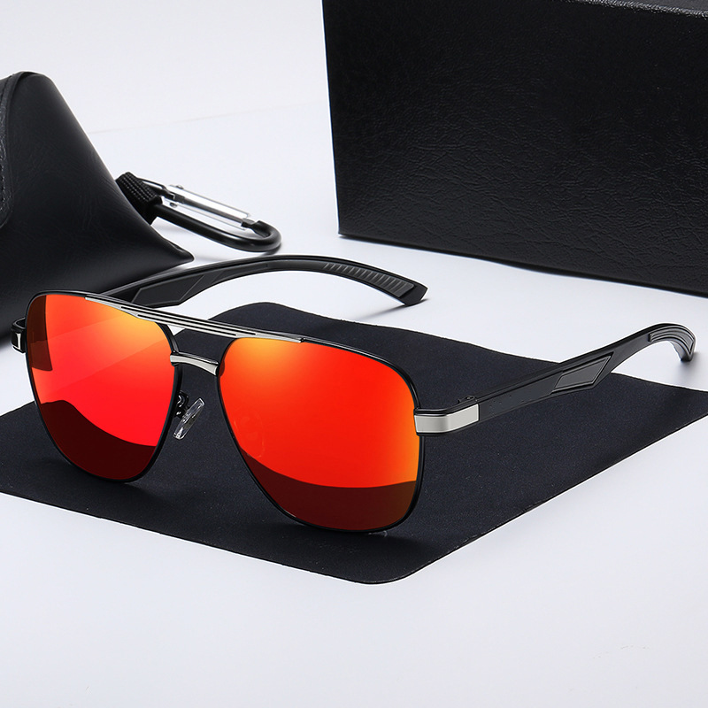 Fashion men's aluminum magnesium alloy driving polarized sunglasses cross-border spring leg sunglasses UV protection sunglasses