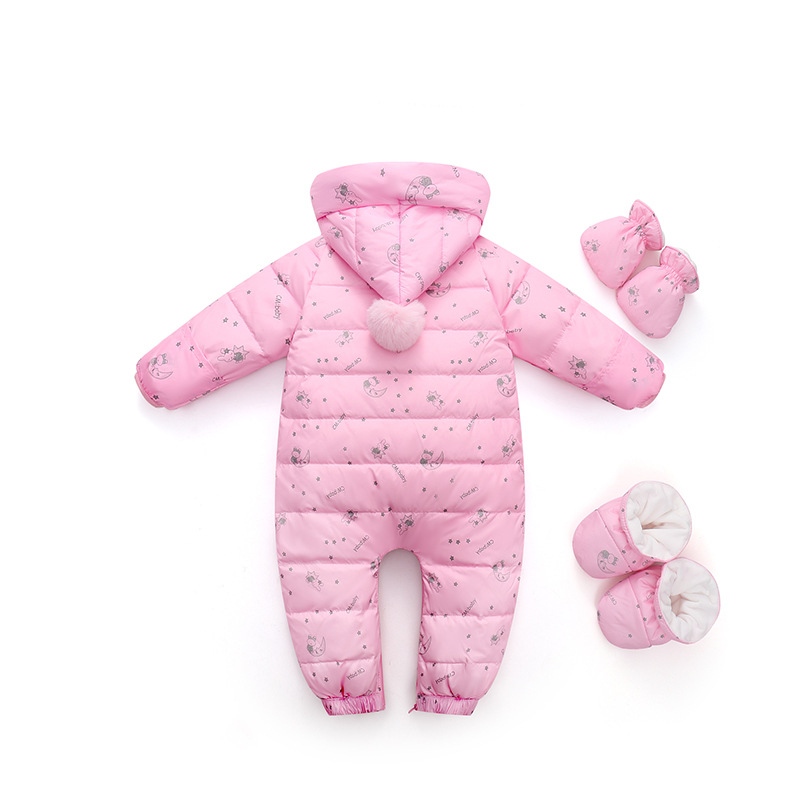 Baby Baby Down Jacket Jumpsuit Class a 90 White Duck Down Baby Climbing Clothes Thickened Newborn Holding Clothes for Going Out
