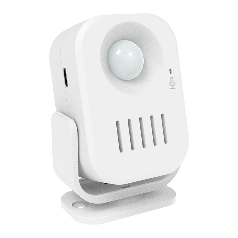 Doorbell induction welcome device can record supermarket convenience store advertising promotion device anti-theft alarm light with remote control