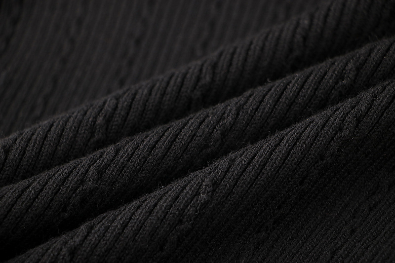 Temperament Commuter Pullover Black Long Sleeve European and American Knitted Turtleneck Sweater Wool Blend Slim Fit Top Cross Border Spot_voghion.com