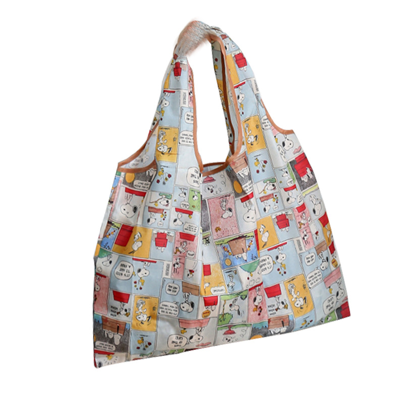 Cross-border New Casual Fashion Cartoon Cute Girl Shopping Bag Large Capacity Convenient Foldable Handbag