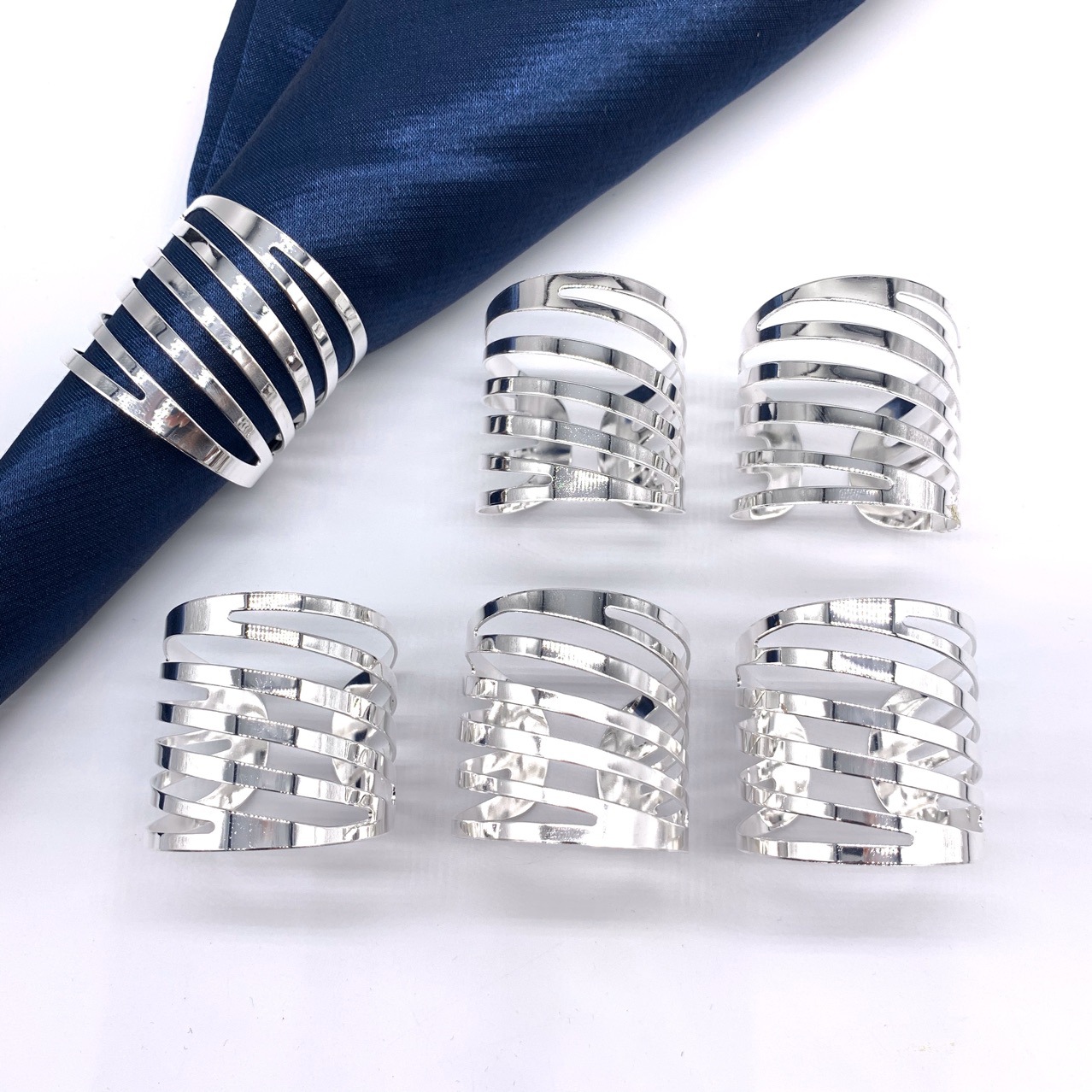 Nordic Style Napkin Buckle Metal Alloy Chinese Style Buckle Napkin Ring Mouth Towel Ring Hotel European Style High-end Napkin Ring