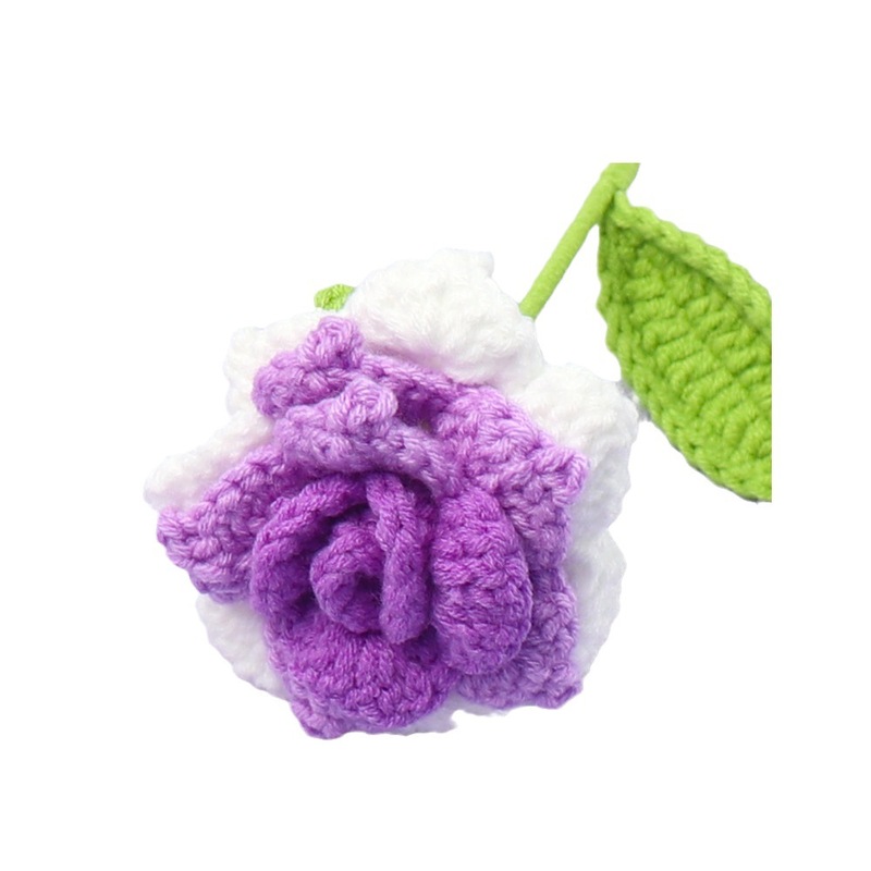 手作りの完成品のクロスボーダーのシミュレーションの尖った角のバラの毛糸は花の偽の花の家の装飾の贈り物の卸売りを編みます。|undefined