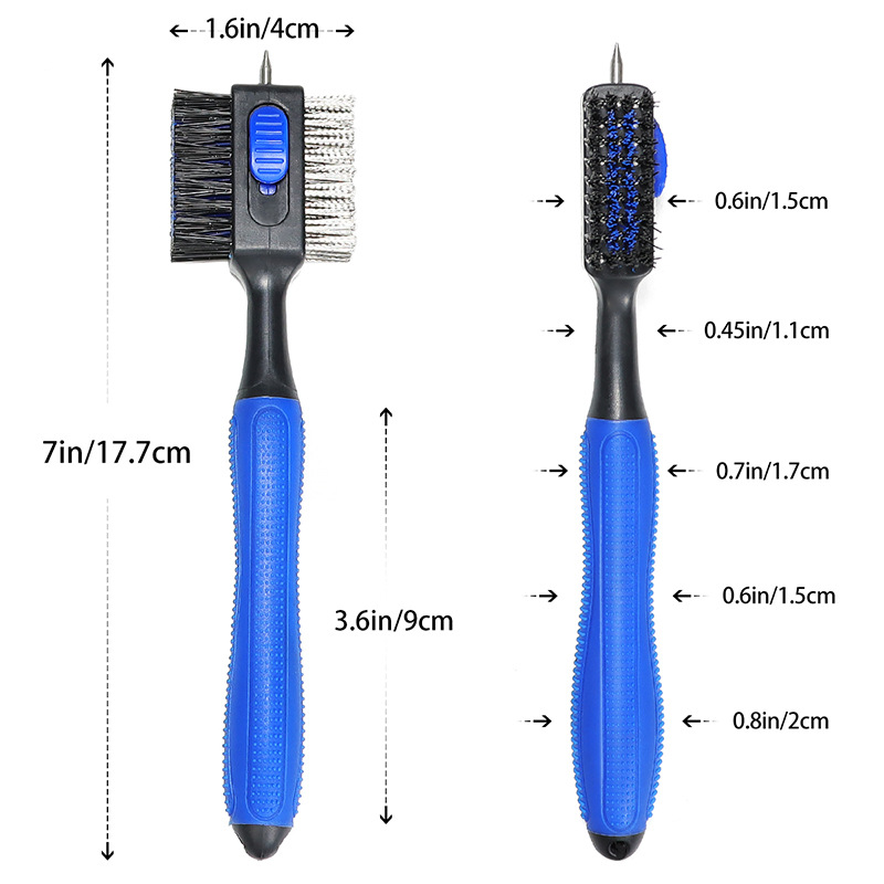 Cross-border new Mini Magnetic buckle golf club cleaning brush golf brush golf accessories manufacturers